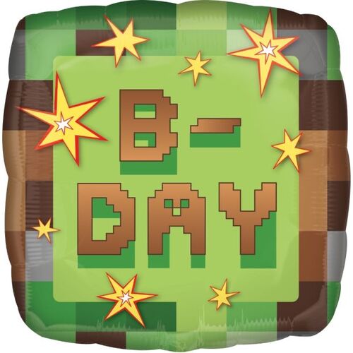 Happy Birthday Minecraft Balloon 45cm